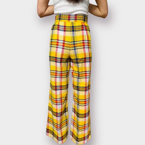 70s Yellow Plaid‎ Bell Bottoms - Picture 11 of 11